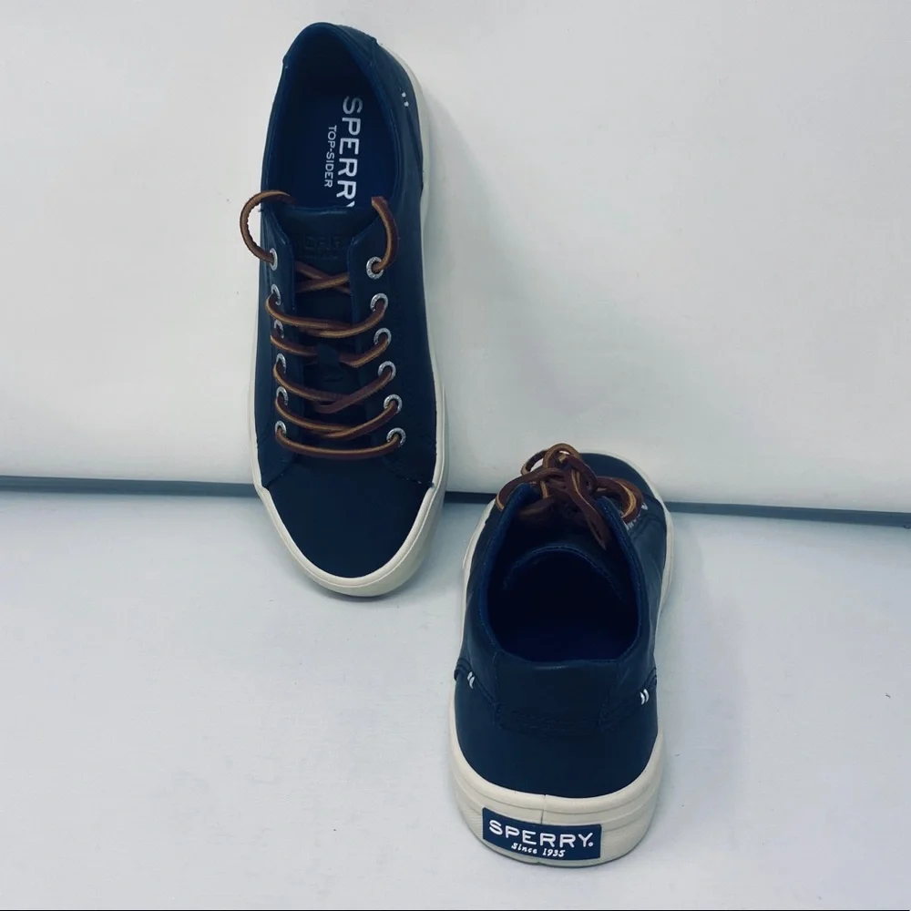 SPERRY*Navy Leather Striper II LTT*US 7*$99 - Picture 3 of 8